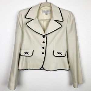 tahari white blazer